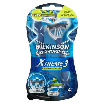 Xtreme 3 Ultimate Plus Men'S Disposable Razors X4